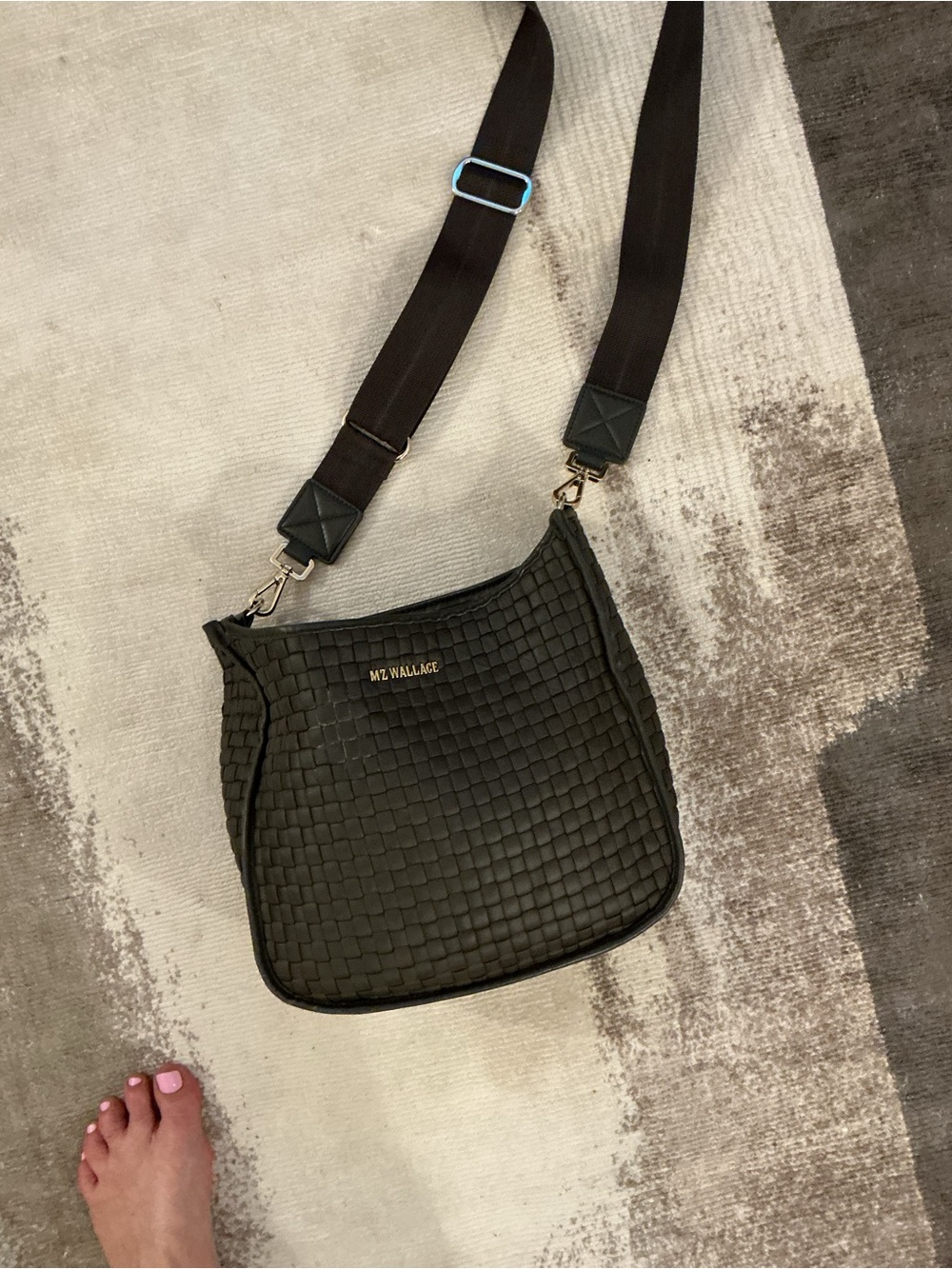 MZ Wallace Gunmetal Woven Box Crossbody - Picture 2 of 6